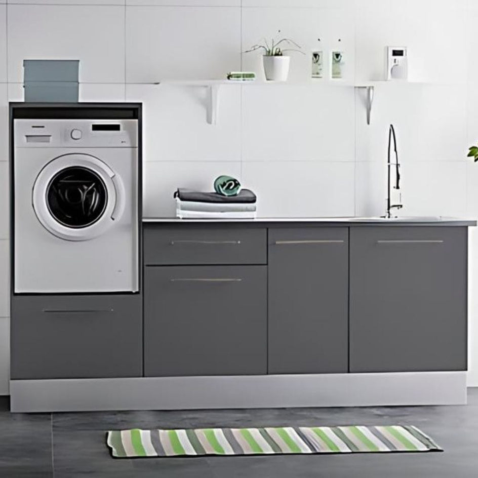 Alterna vaskerom: Dekkside overskap 30x72cm Grå matt Alterna Dekkside vaskerom GRO-7012582