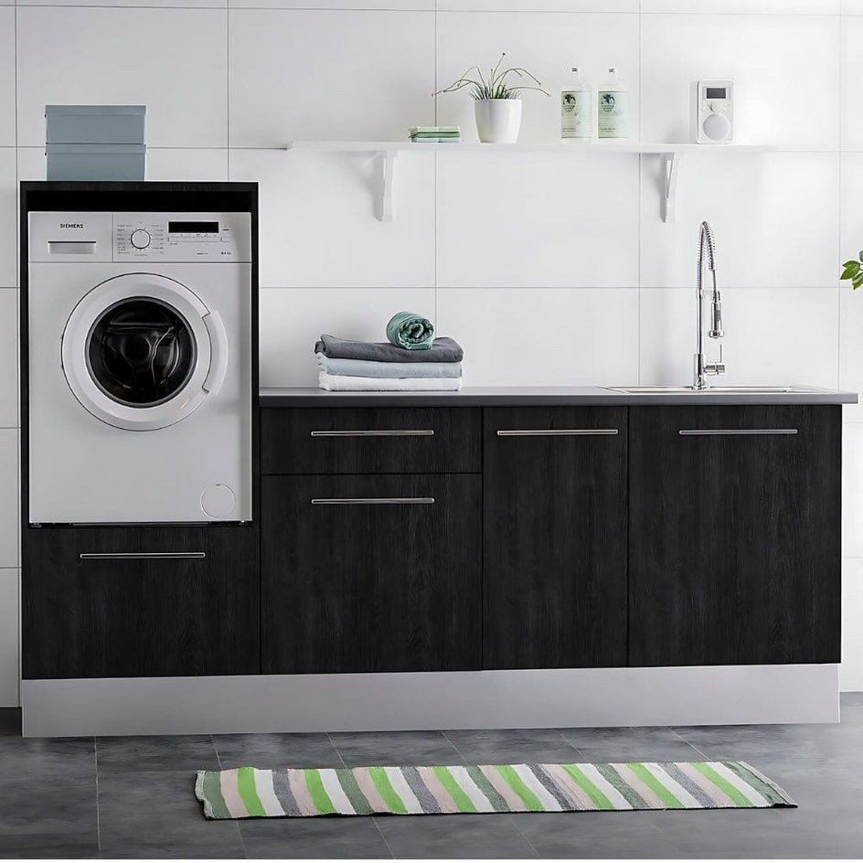 Alterna vaskerom: Dekkside overskap 30x72cm Mørk eik Alterna Dekkside vaskerom GRO-7012644