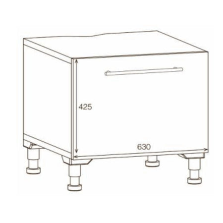 Alterna NEA Vaskerom: Lav skuff for vaskemaskin 63cm