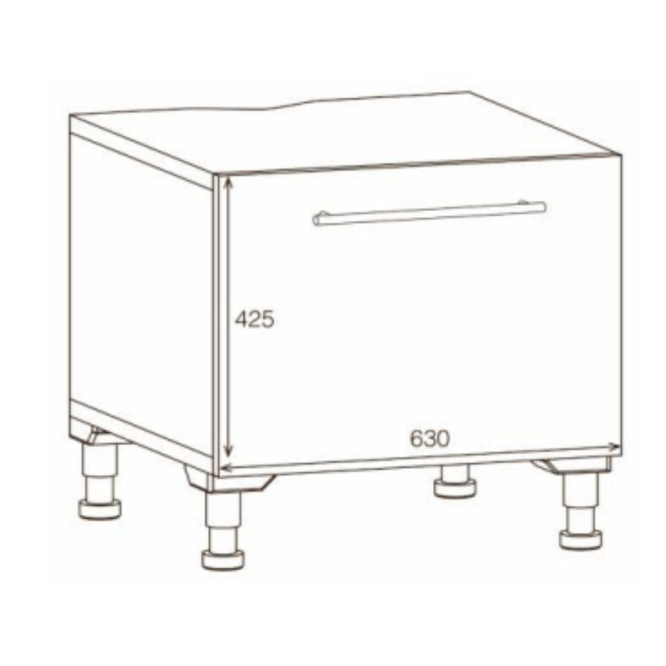 Alterna vaskerom: Lav skuff 63cm for vaskemaskin Alterna Benkeskap vaskerom