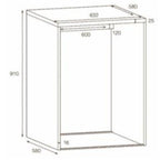 Alterna vaskerom: Ramme 63cm for skuff vaskemaskin