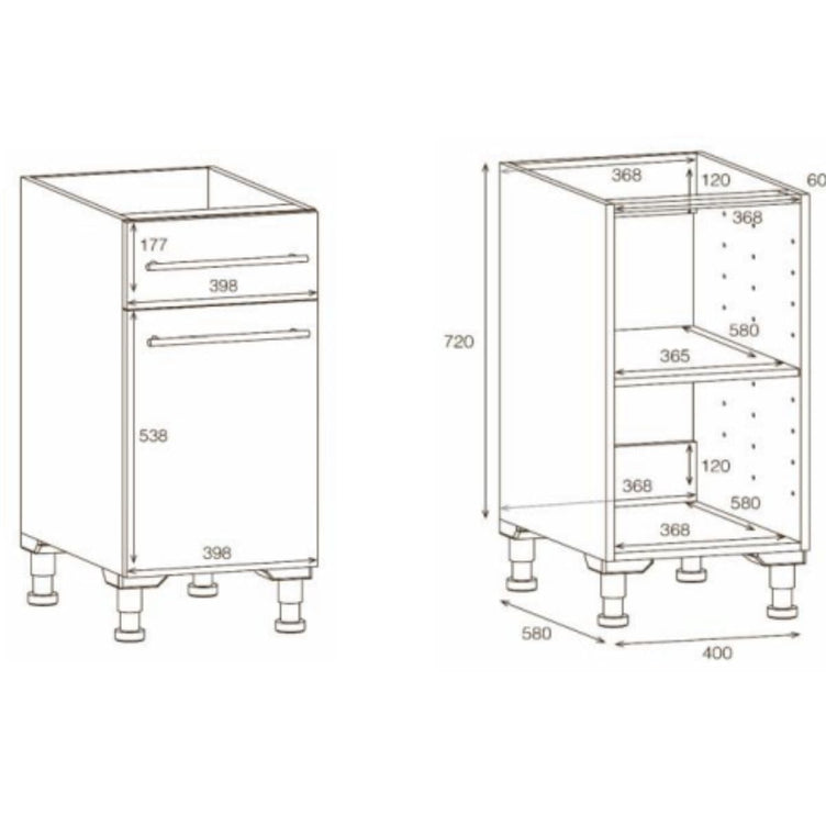 Alterna NEA Vaskerom: Strykeskap 40cm