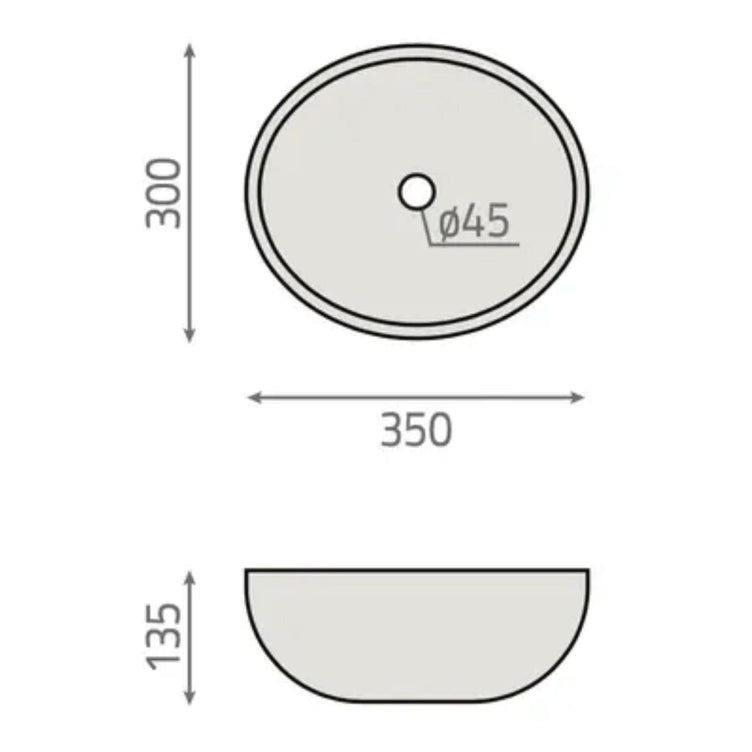 Bathco Dover Bolleservant Lys - stein