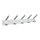 Beslagsboden 1074 Kroklist 5 Hattekroker Hvit/aluminium Beslagsboden Knagger hus SM-BX1074