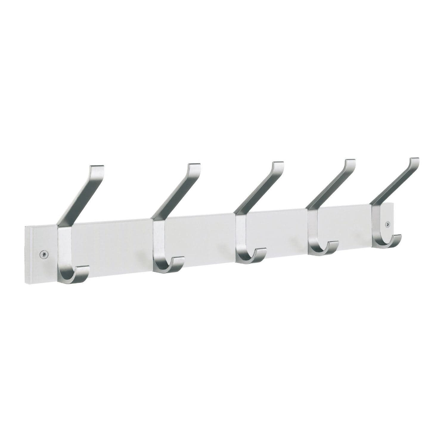 Beslagsboden 1074 Kroklist 5 Hattekroker Hvit/aluminium Beslagsboden Knagger hus SM-BX1074