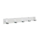 Beslagsboden 1076 Kroklist 5 Kroker Hvit/aluminium Beslagsboden Knagger hus SM-BX1076