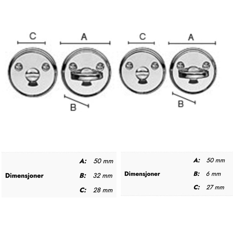 Beslagsboden Basic 210 Toalettbeslag