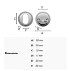 Beslagsboden Design 197 Sylindervrider og Universalring