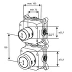 Damixa Skjult Termostat 2-veis avleder