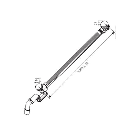 Damixa Soft pex slange M10*1-450mm