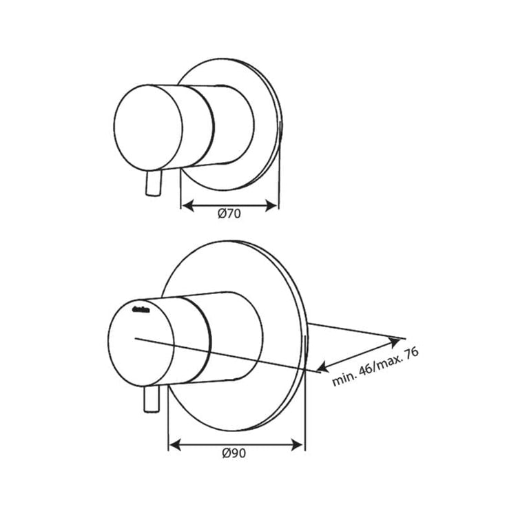 Damixa Termostat 2-veis avleder