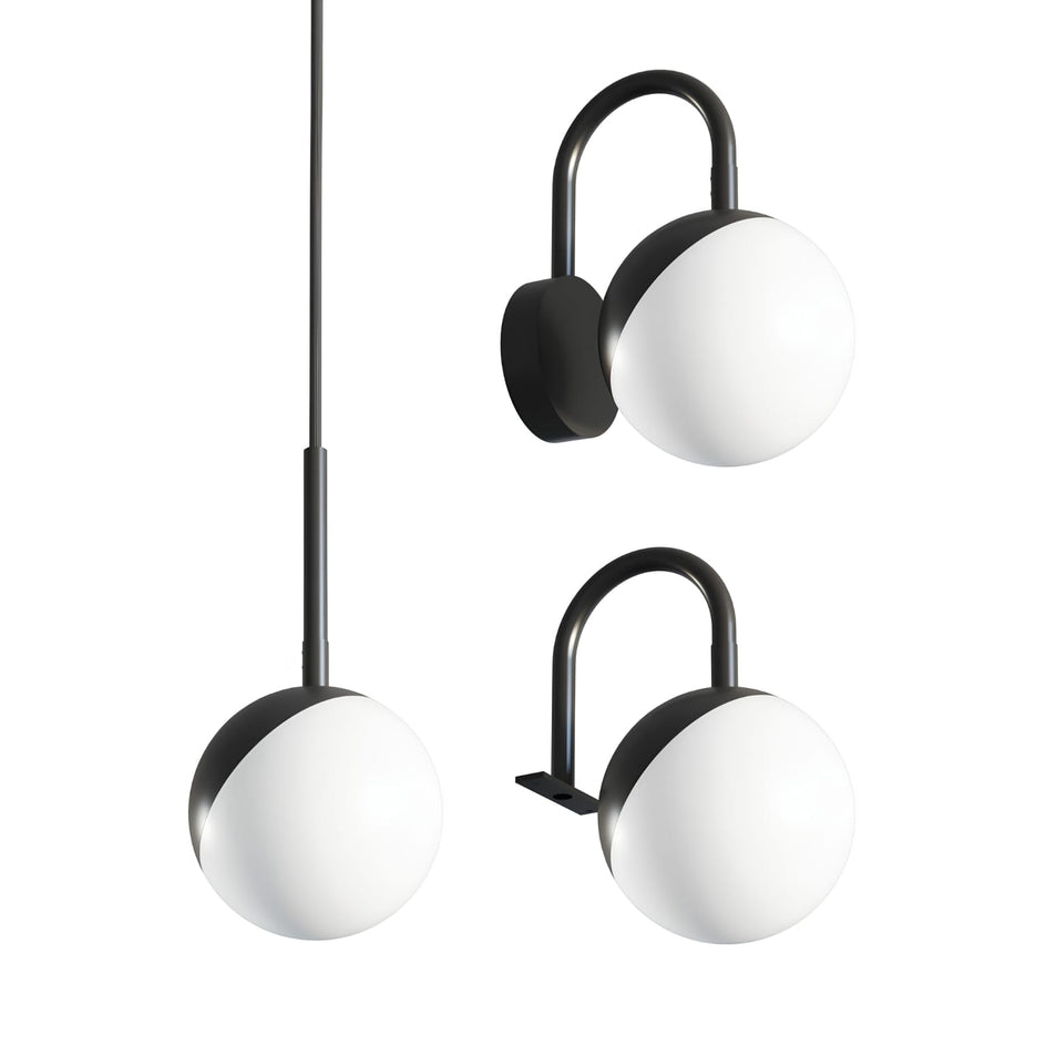 Dansani BRIGHT Lampe (3-i-1) LED Ø120mm Svart matt Dansani Baderomsbelysning DA-190304490