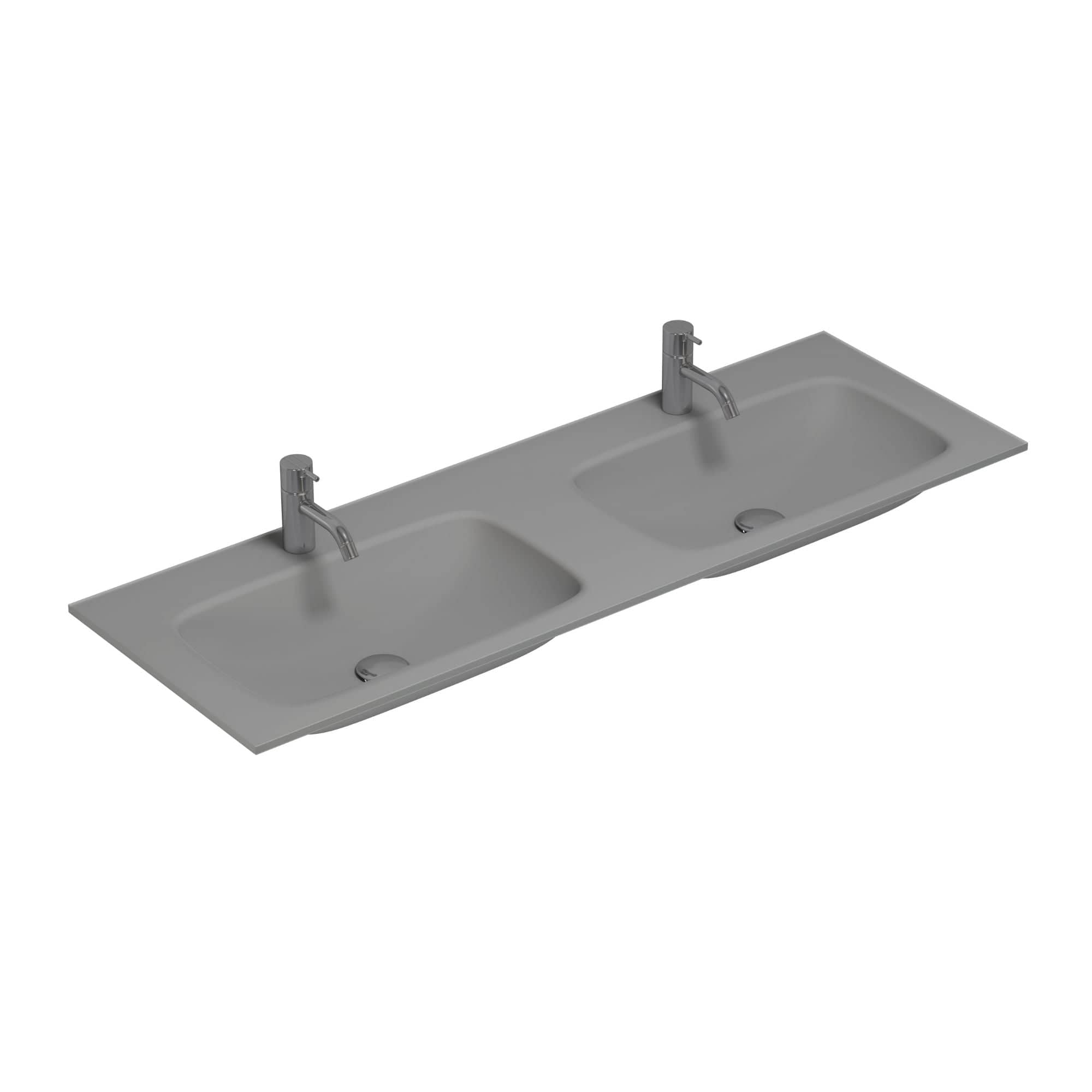 Dansani Calidris Form Servant B61-121xH1xD40cm Lys grå matt / 121cm dobbel Dansani Møbelservant DA-630722202