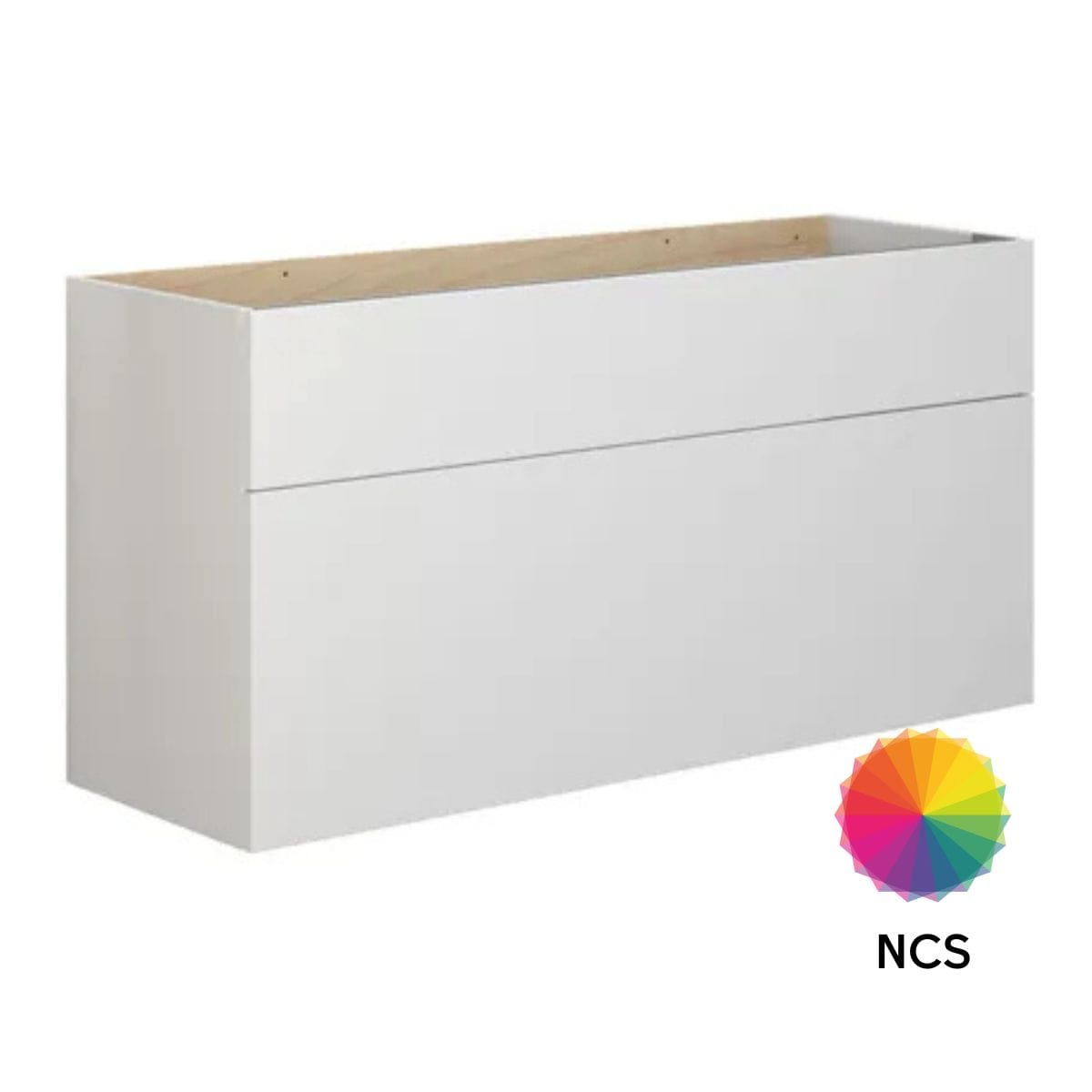 Dansani Calidris Glatt Servantskap D40cm 2 skuff ekstra høy underskuff NCS eik / 120cm Dansani Servantskap DA-C14-1066