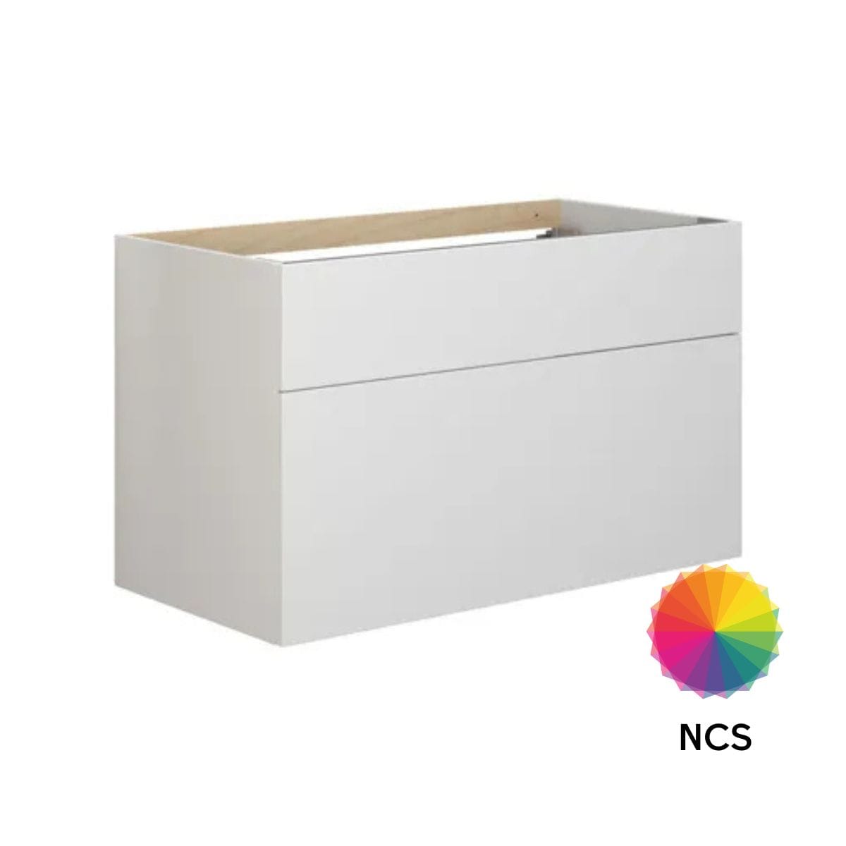 Dansani Calidris Glatt Servantskap D50cm 2 skuff ekstra høy underskuff NCS eik / 100cm Dansani Servantskap DA-C28-1066