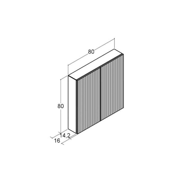 Dansani Calidris Rillet Skap 2 dører D16cm