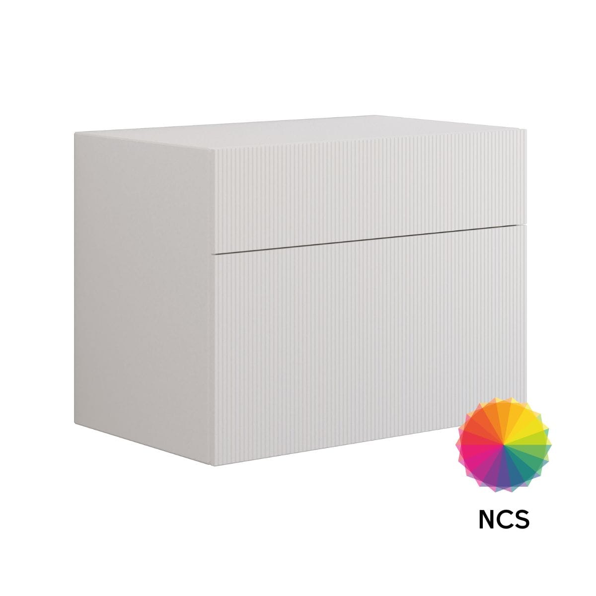 Dansani Calidris Rillet Skap 2 skuff D50cm Ekstra høy underskuff NCS farge / 80cm Dansani Sideskap bad DA-C61-C099