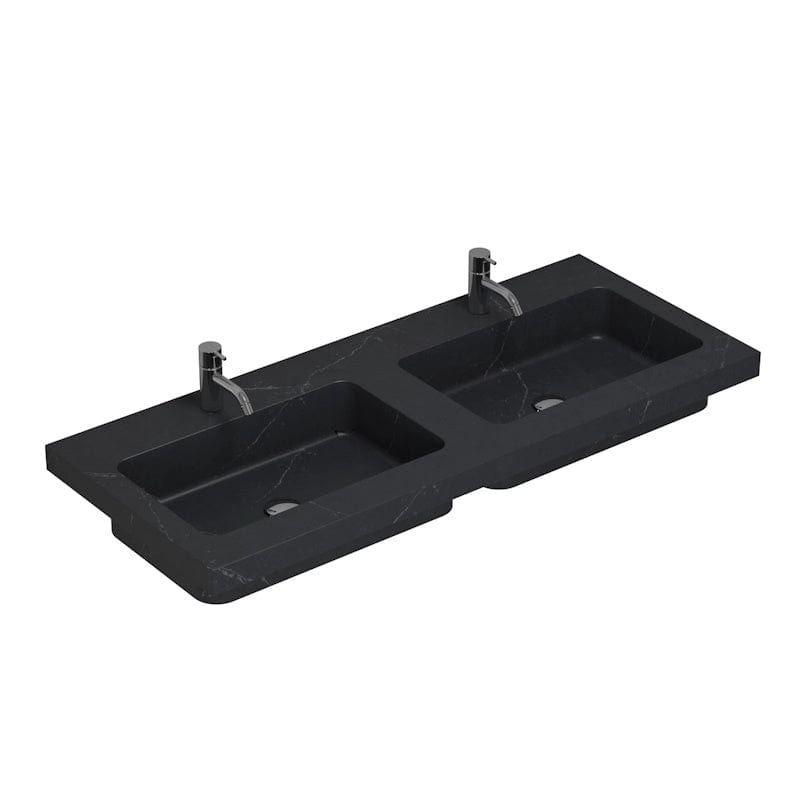Dansani Calidris Unique Silestone servant måltilpasset D50,5 H1,2cm Charcoal soapstone / 140cm dobbel Dansani Baderomsservant DA-631714515