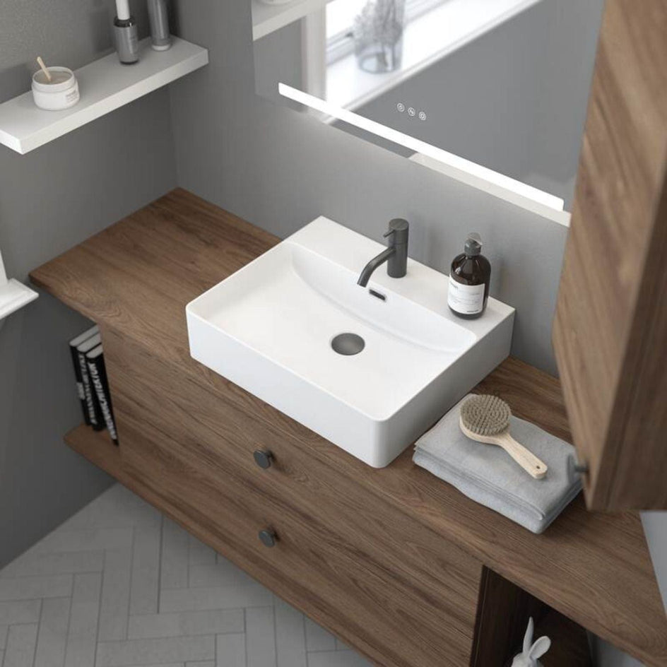 Dansani Cube Servant Ø50cm, porselen Hvit blank Dansani Baderomsservant DA-101305003