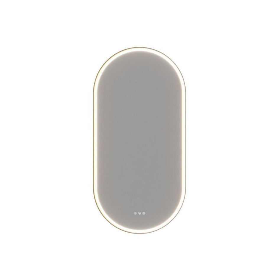Dansani Hoop Speil Oval med lys og lysstyring Svart Dansani Baderomsspeil DA-S935-028