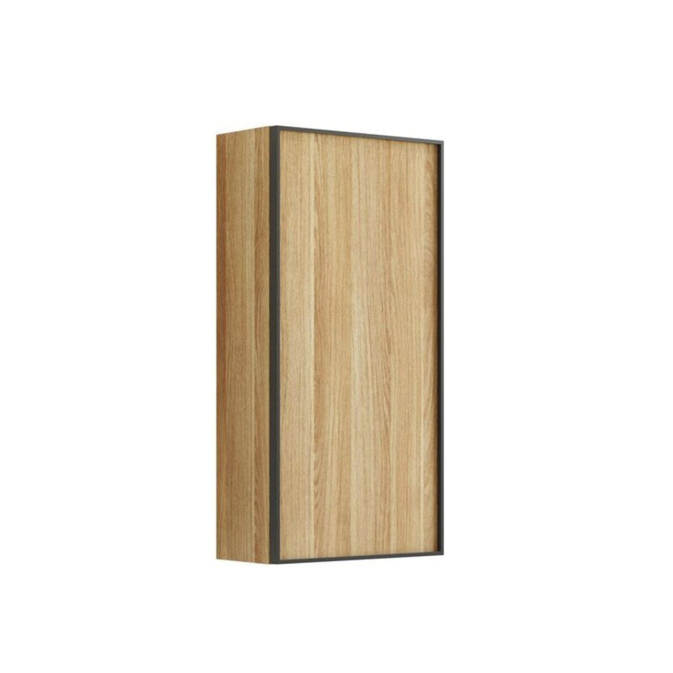 Dansani Inzo Alu-ramme svart Overskap 1 dør B40xH80xD19cm Varm eik / Høyre hengslet Dansani Sideskap bad DA-U42-8155