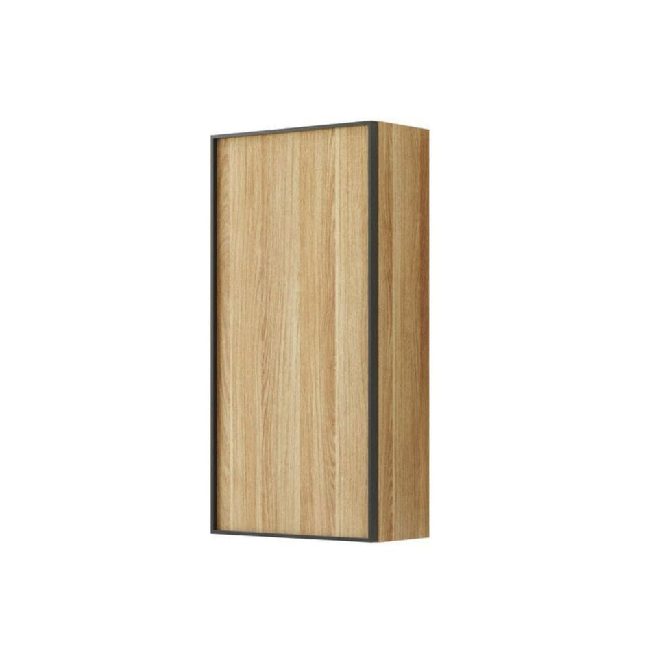 Dansani Inzo Alu-ramme svart Overskap 1 dør B40xH80xD19cm Varm eik / Venstre hengslet Dansani Sideskap bad DA-U42-8255