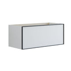 Dansani Inzo Alu-ramme svart Servantskap 1 skuff B60-120xH40xD44cm