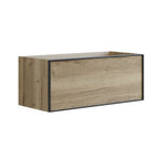 Dansani Inzo Alu-ramme svart Servantskap 1 skuff B60-120xH40xD44cm