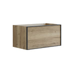 Dansani Inzo Alu-ramme svart Servantskap 1 skuff B60-120xH40xD44cm