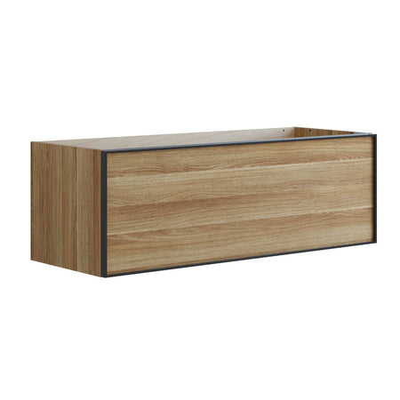 Dansani Inzo Alu-ramme svart Servantskap 1 skuff B60-120xH40xD44cm
