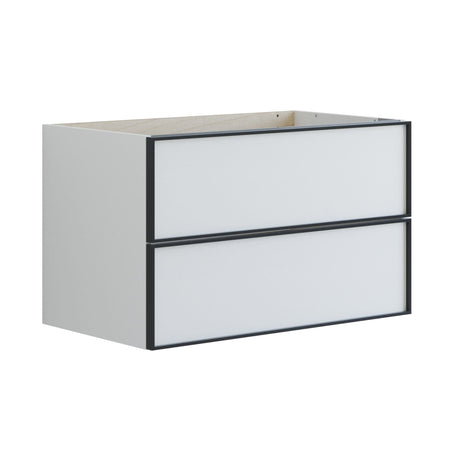 Dansani Inzo Alu-ramme Svart Servantskap 2 Skuff H48cm