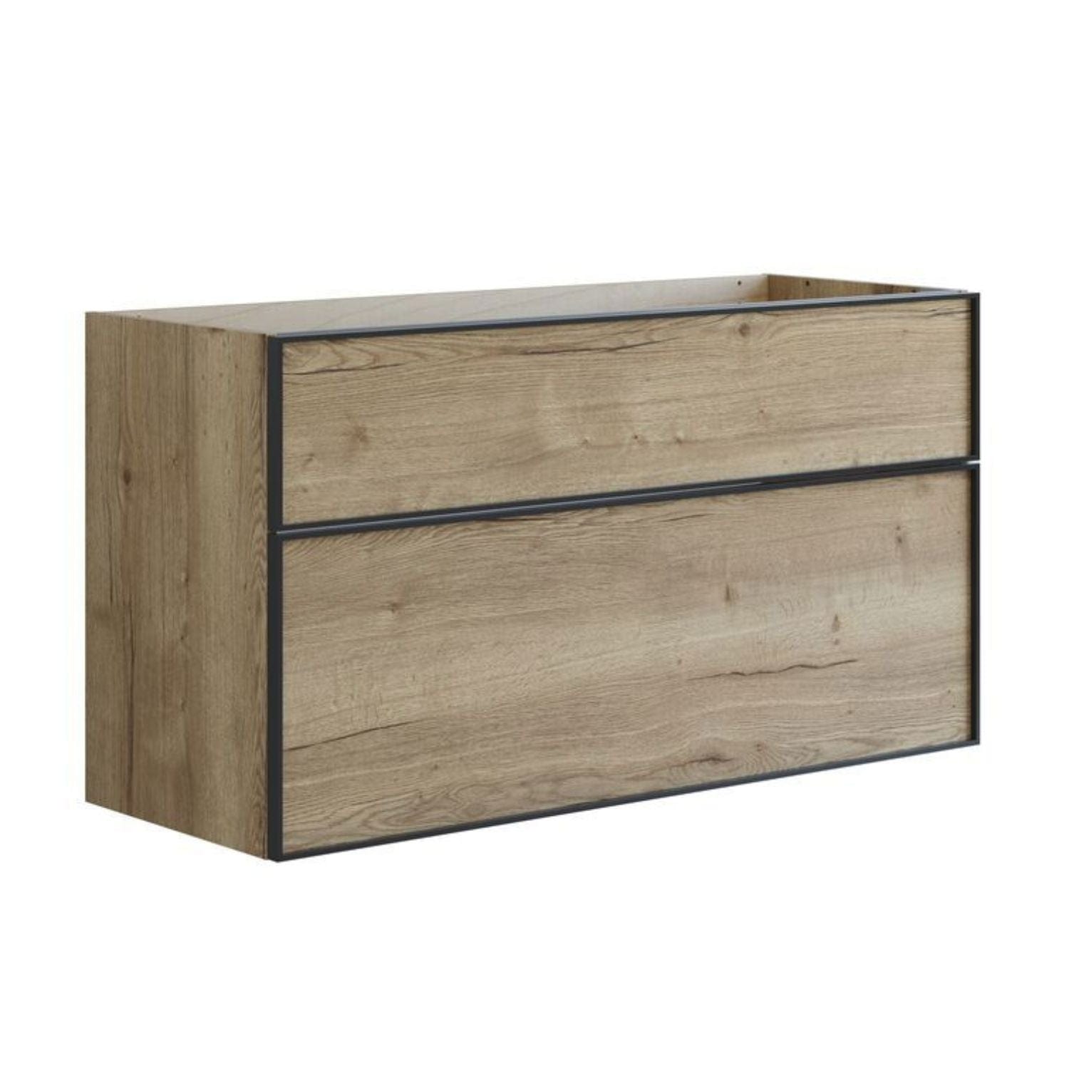 Dansani Inzo Alu-ramme svart Servantskap med ekstra stor underskuff Natur eik / 120cm Dansani Servantskap DA-U27-8049