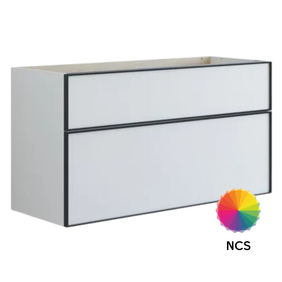 Dansani Inzo Alu-ramme svart Servantskap med ekstra stor underskuff NCS farge / 120cm dobbel Dansani Servantskap DA-U28-8099