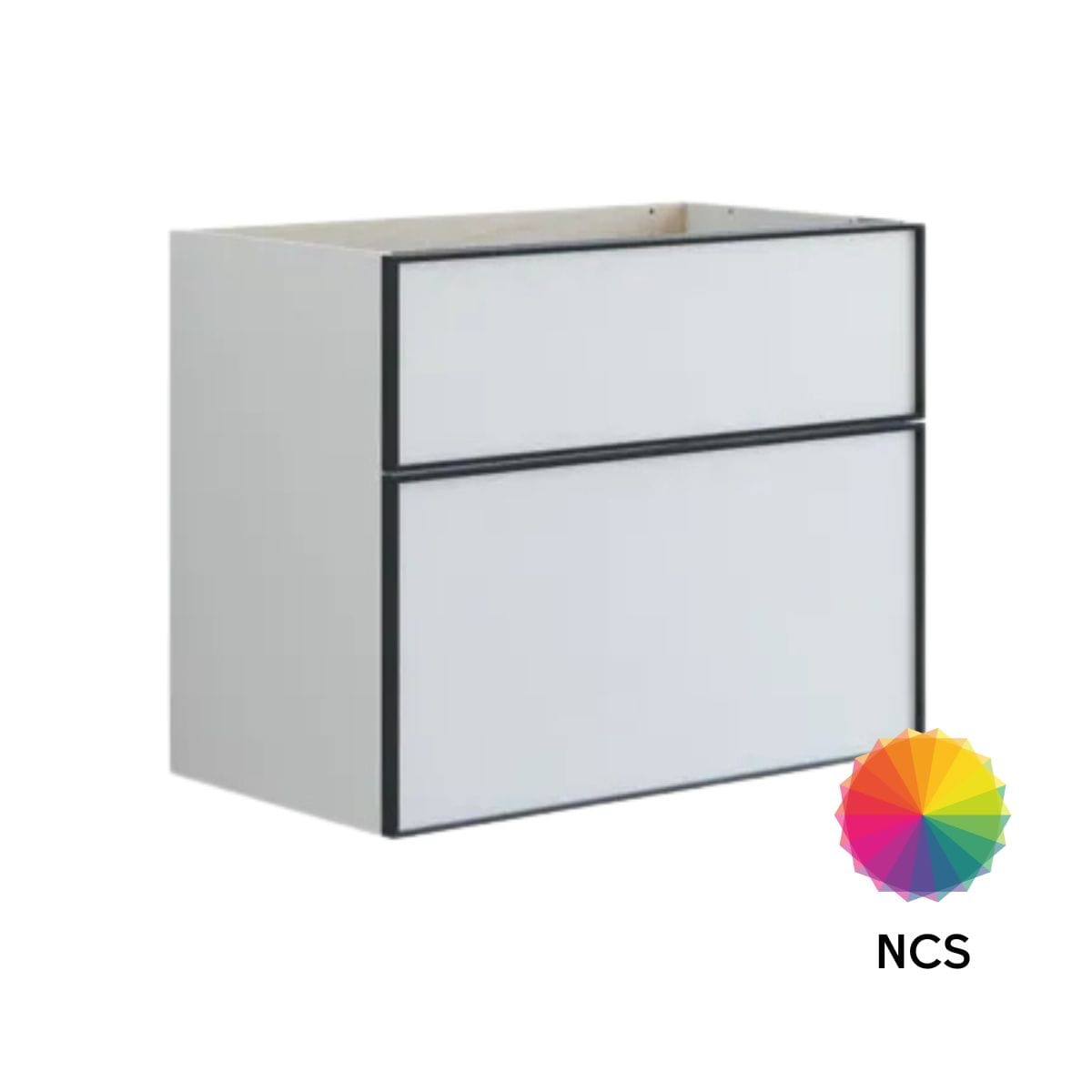 Dansani Inzo Alu-ramme svart Servantskap med ekstra stor underskuff NCS farge / 80cm Dansani Servantskap DA-U25-8099