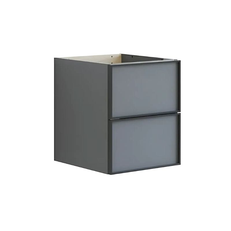 Dansani Inzo Alu-ramme svart Underskap 2 skuff B40xH48-64xD44cm Grå matt / 48cm Dansani Sideskap bad DA-U52-8003