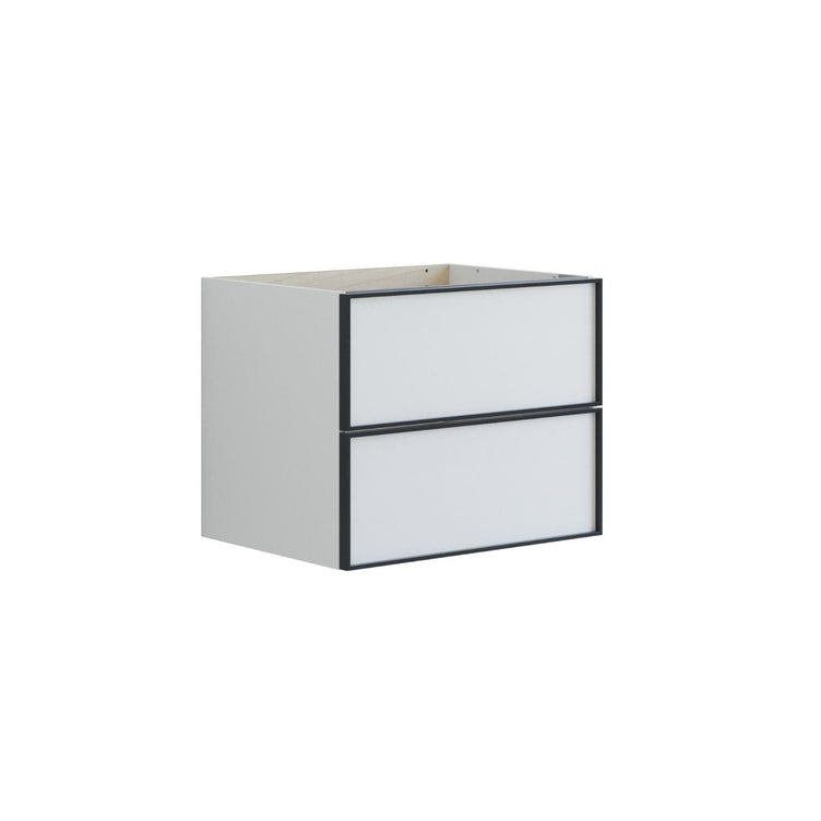 Dansani Inzo Urban Alu-ramme svart Underskap 2 skuff B60-120xH48xD44cm