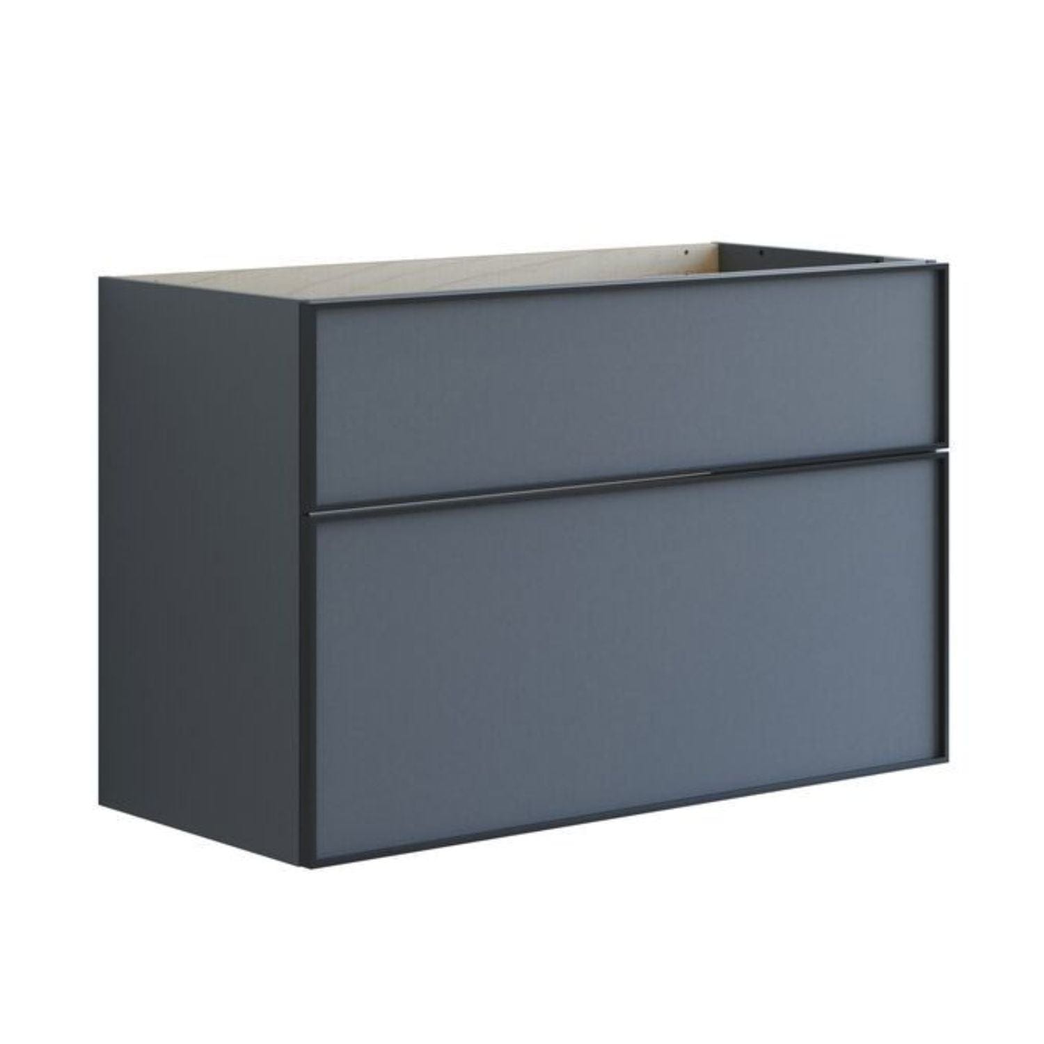 Dansani Inzo Alu-ramme svart Underskap 2 skuff Grå matt / 100cm Dansani Sideskap bad DA-U39-8003