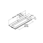 Dansani Inzo Angular Servant Måltilpasset D45,50cm - Silestone