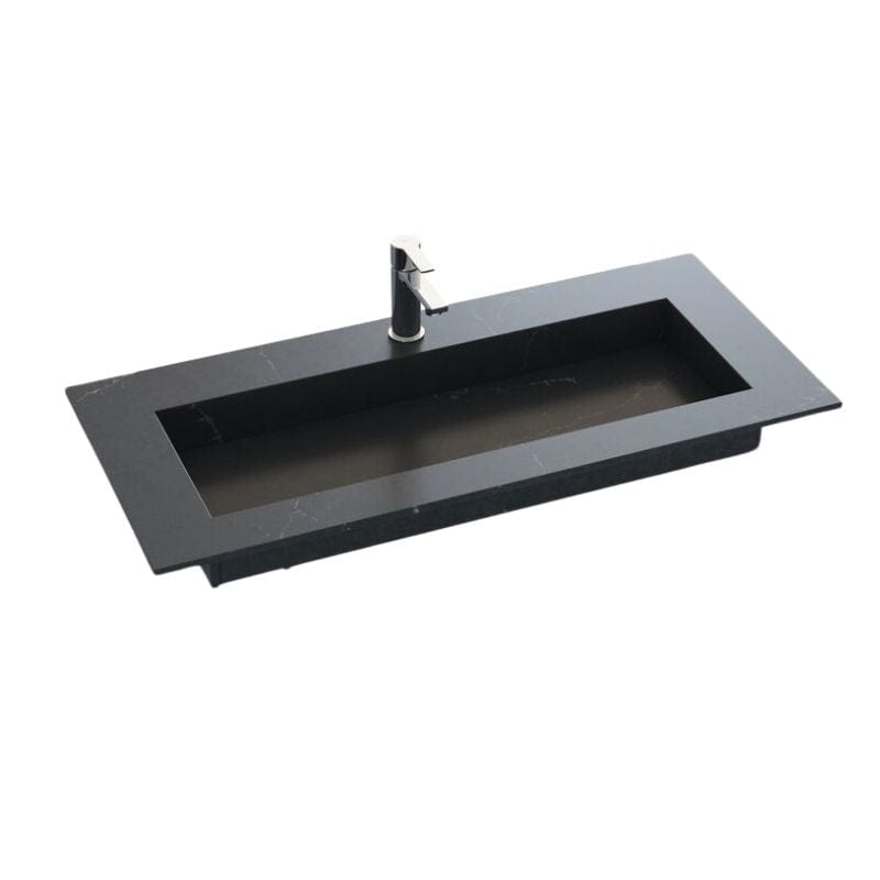 Dansani Inzo Angular Servant Måltilpasset D45,50cm - Silestone Charcoal Soapstone / 100-119cm Dansani Møbelservant DA-338810415