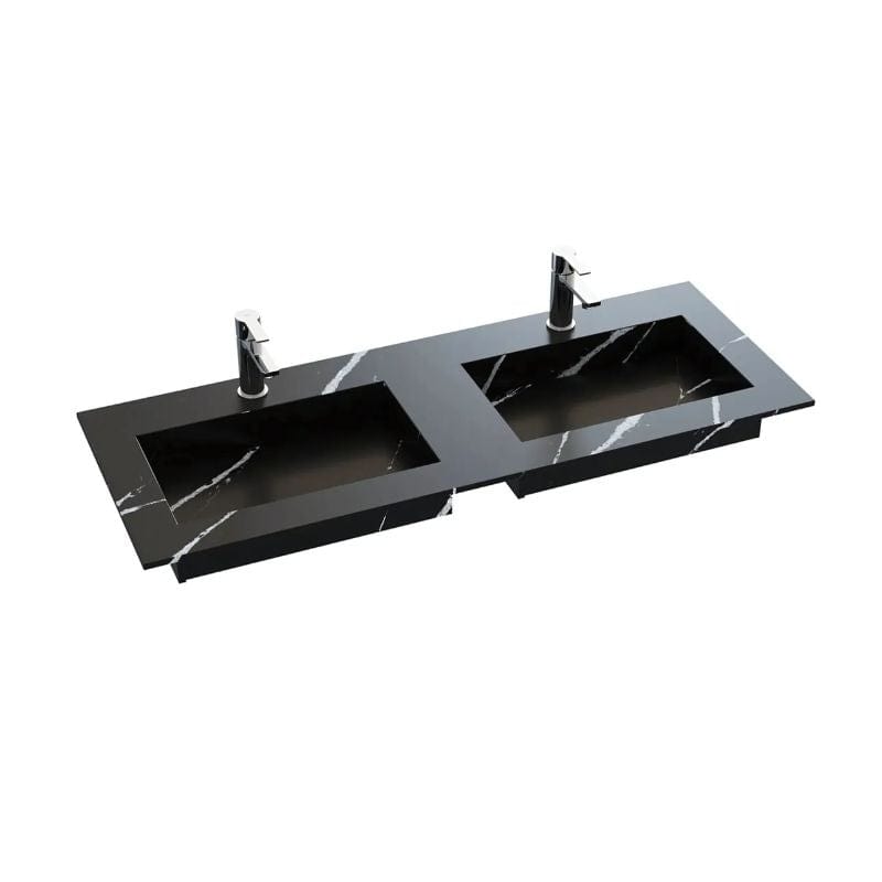 Dansani Inzo Angular Servant Måltilpasset D45,50cm - Silestone Eternal Marquina / 140-159cm dobbel Dansani Møbelservant DA-338814516