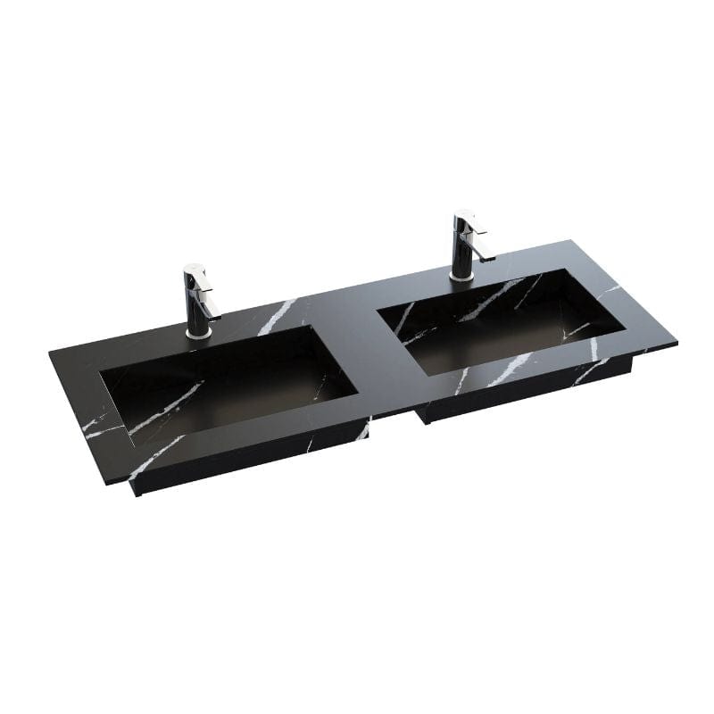 Dansani Inzo Angular Servant Måltilpasset D45,50cm - Silestone Eternal Marquina / 160-179cm dobbel Dansani Møbelservant DA-338816516
