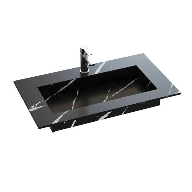 Dansani Inzo Angular Servant Måltilpasset D45,50cm - Silestone Eternal Marquina / 80-99cm Dansani Møbelservant DA-338808416