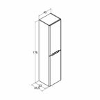 Dansani INZO Classic Integrert Høyskap 2 dør B40xH176xD35cm