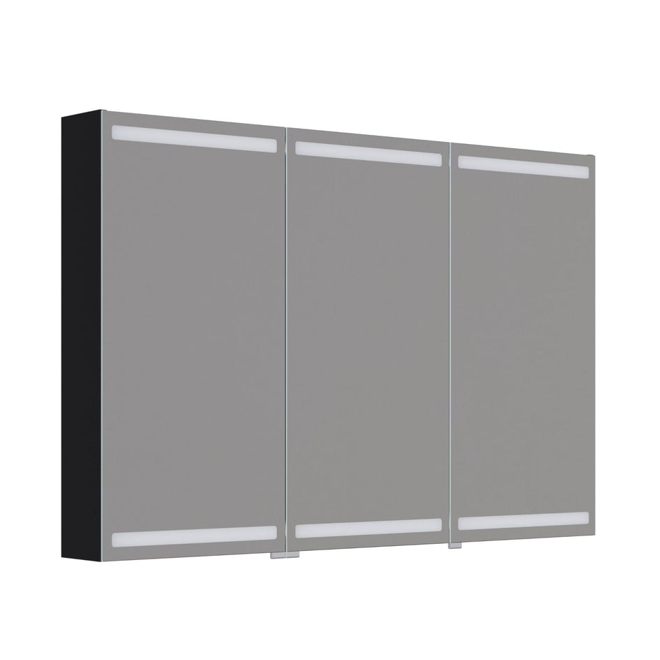 Dansani Inzo Level Speilskap Svart eik / 120 cm 3 dører Dansani Speilskap DA-S873-150