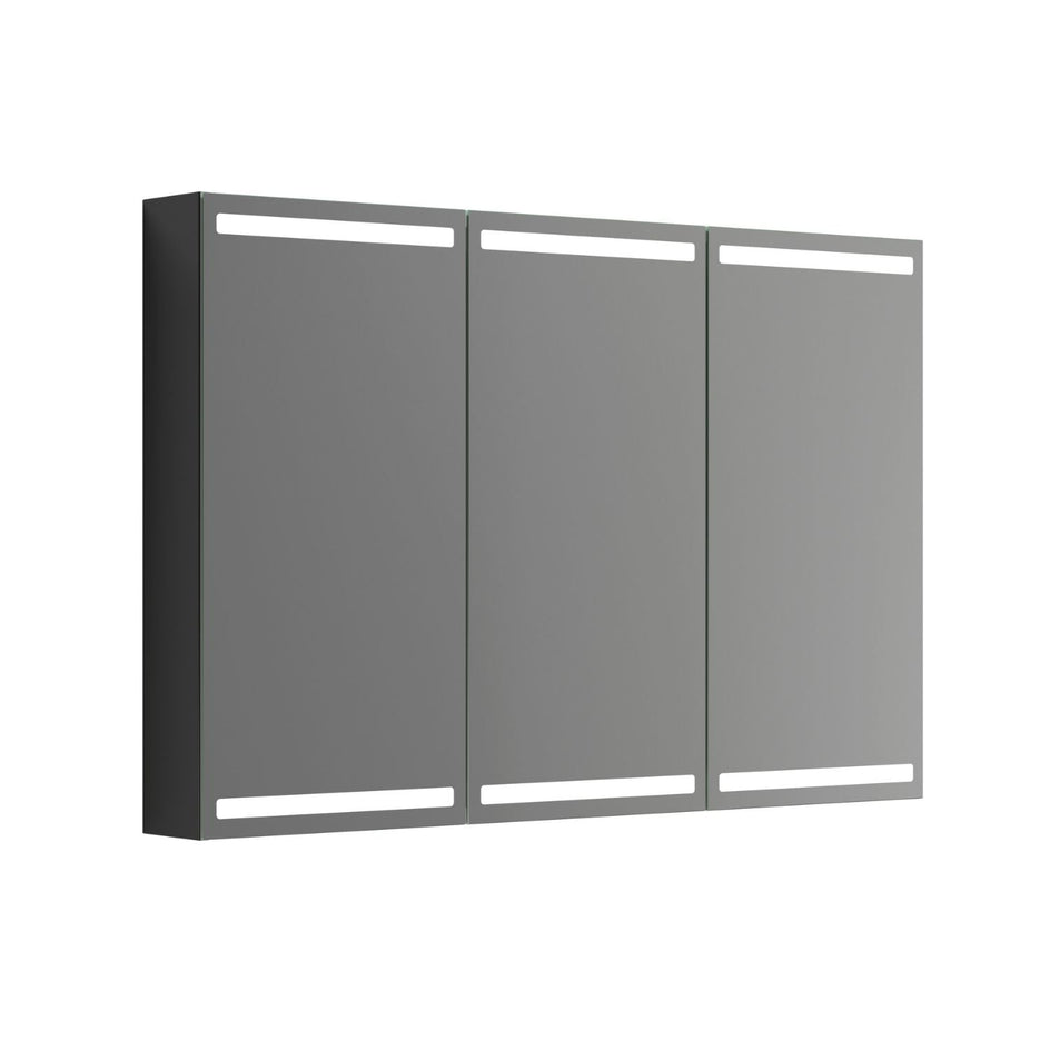 Dansani Inzo Level Speilskap Svart matt folie / 120 cm 3 dører Dansani Speilskap DA-S573-164