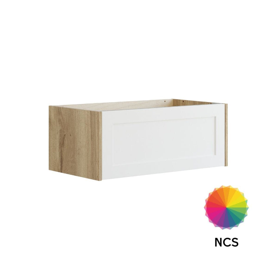 Dansani Inzo Ramme Skap 1 skuff B60-120xH32xD44cm Natur eik/NCS farge / 80cm Dansani Sideskap bad DA-T12-3092