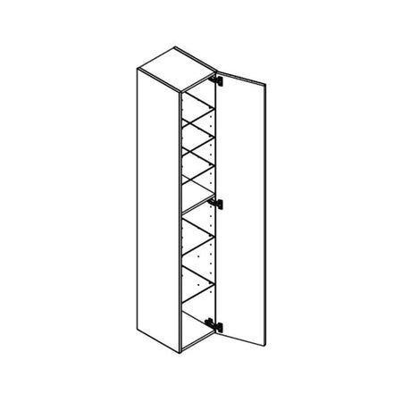 Dansani INZO Urban Riflet Høyskap 1 dør B30cm