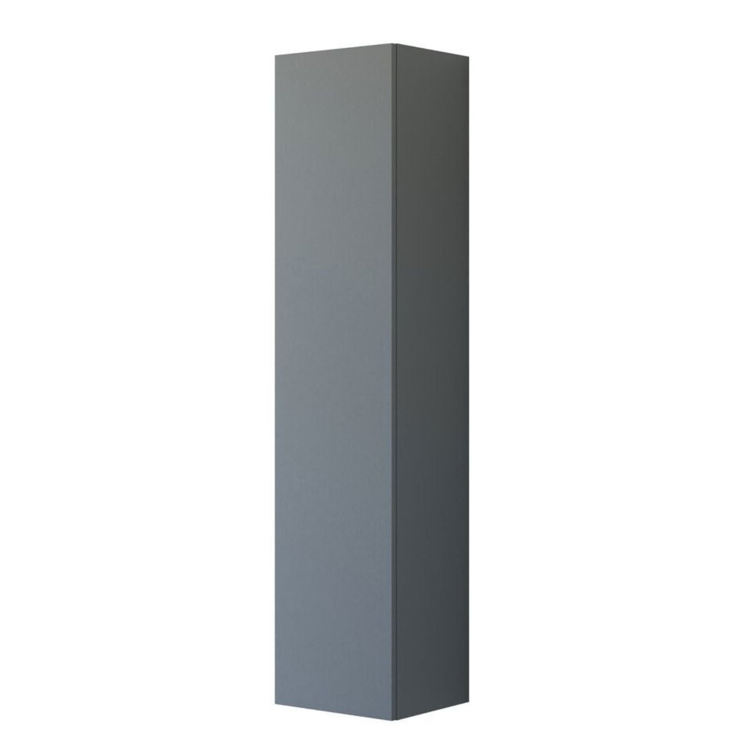 Dansani Inzo Urban Urban Glatt Høyskap Slim 1 dør Grå matt / 40cm Versjon A / Venstre hengslet Dansani Høyskap bad DA-U47-1203
