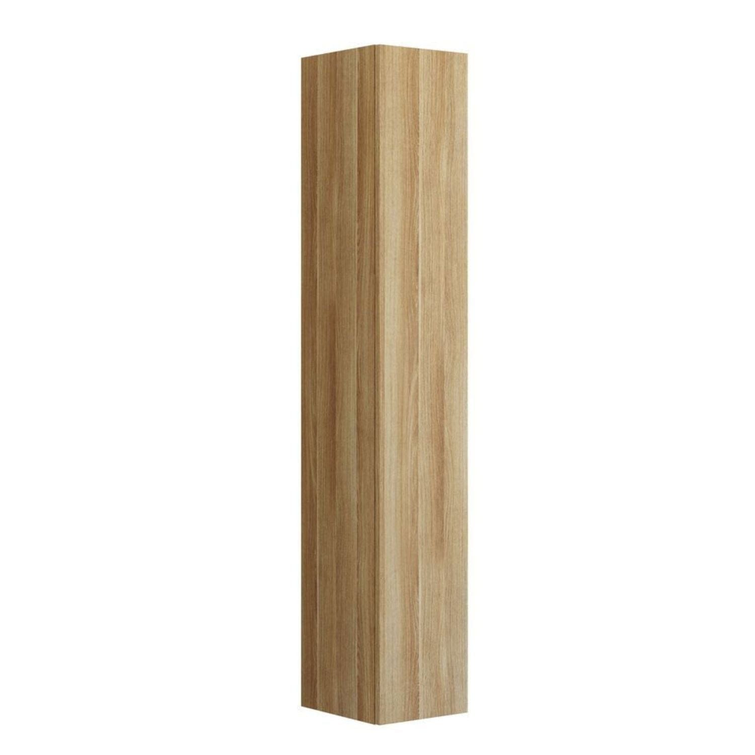 Dansani Inzo Urban Urban Glatt Høyskap Slim 1 dør Natur eik / 30cm Versjon B / Høyre hengslet Dansani Høyskap bad DA-U46-1149