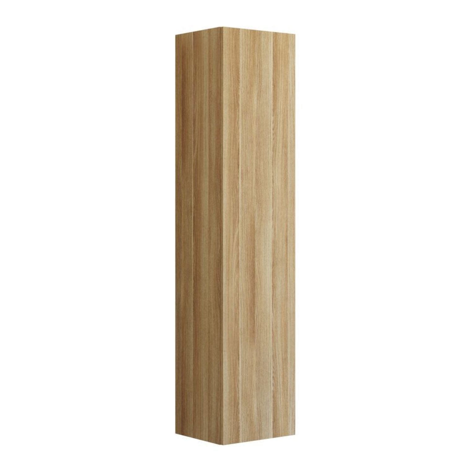 Dansani Inzo Urban Urban Glatt Høyskap Slim 1 dør Natur eik / 40cm Versjon B / Høyre hengslet Dansani Høyskap bad DA-U48-1149